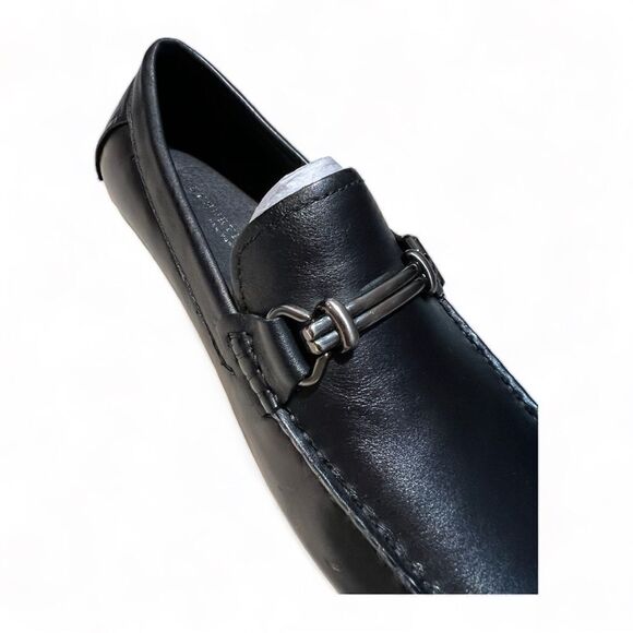 Kenneth Cole New York Mens Black Leather Slip On Shoes Loafers Just My Type Sz 8 - Picture 2 of 6